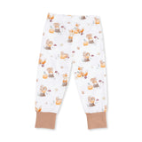 Woodland Animals with Pumpkins - Short Sleeve Loungewear Set