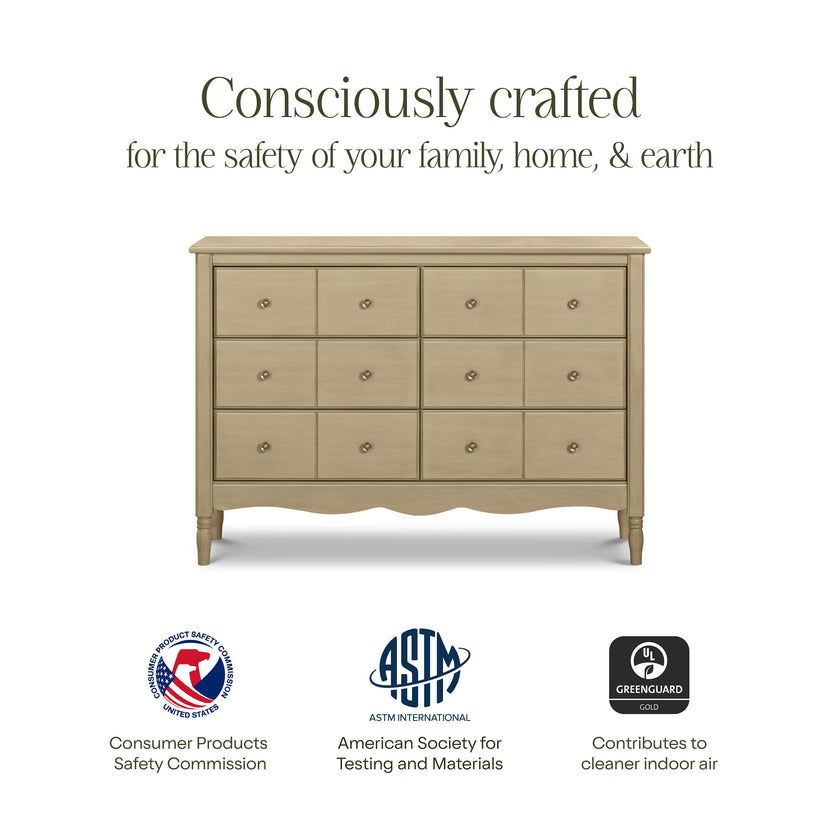 Liberty 6-Drawer Assembled Dresser in Washed Pine