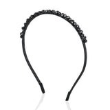 Black Beaded Edge Headband