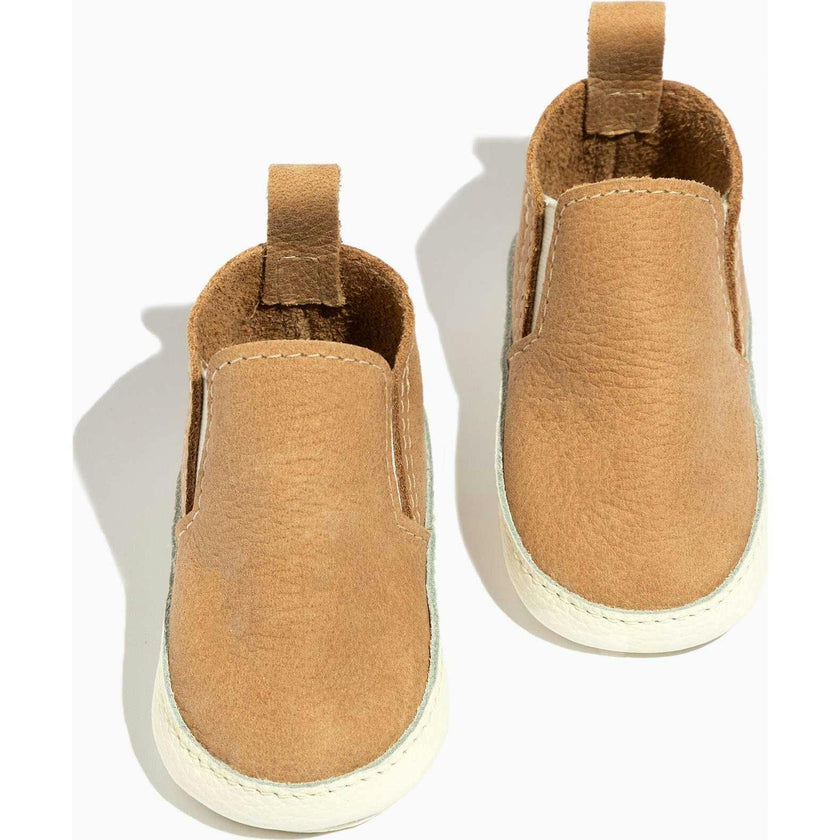 Weathered Brown Slip On Baby Shoe