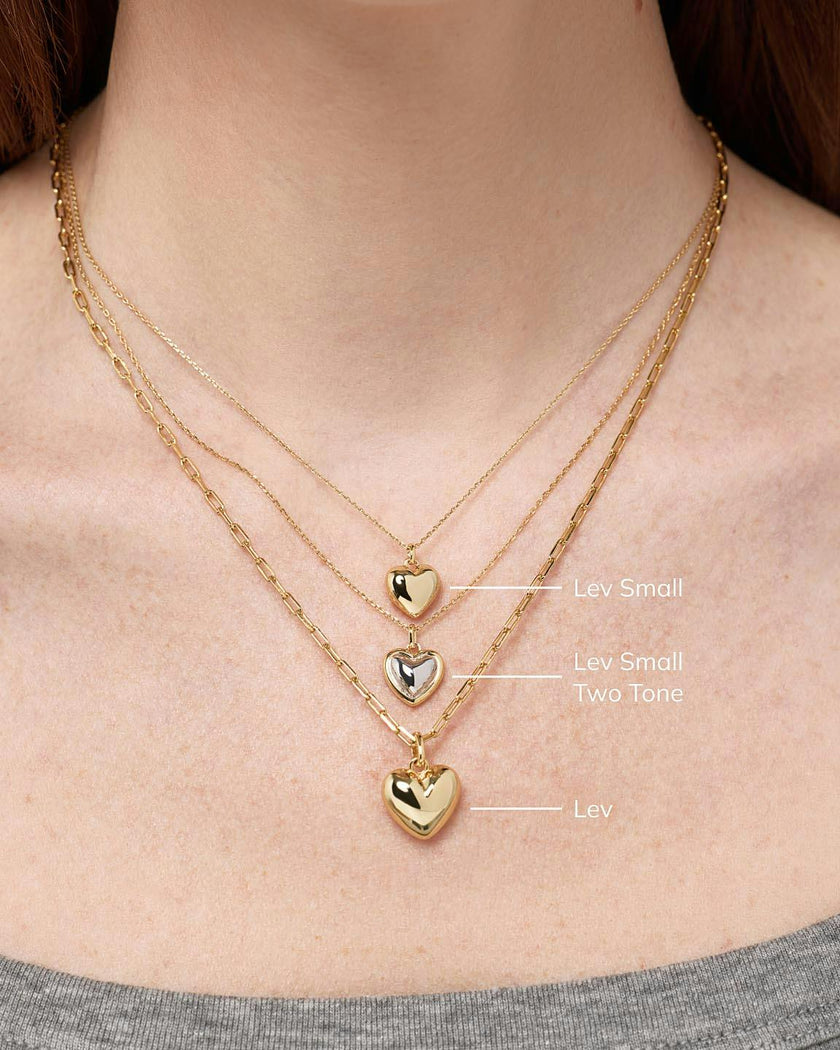 Puffed Heart Necklace - Lev