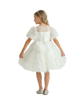White Laced Tulle Flower Wynfair Dress