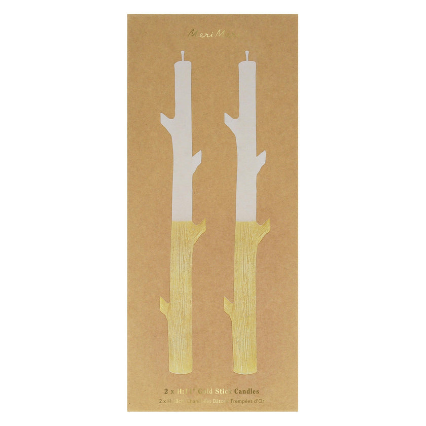 Gold Dipped Stick Candles