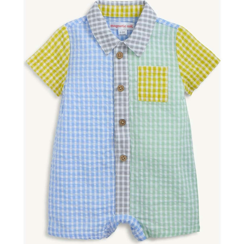 Magnetic Boys Collar Romper