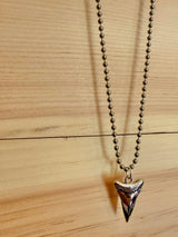 SILVER SHARK TOOTH NECKLACE
