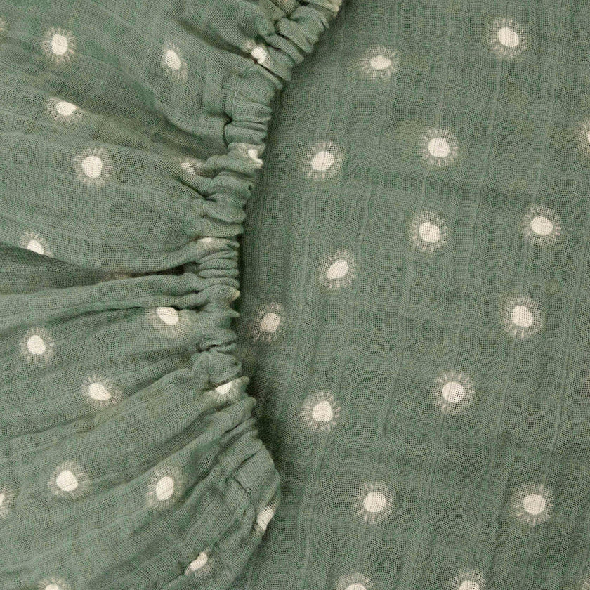 Organic Cotton Muslin Crib Sheet - Sage Suns