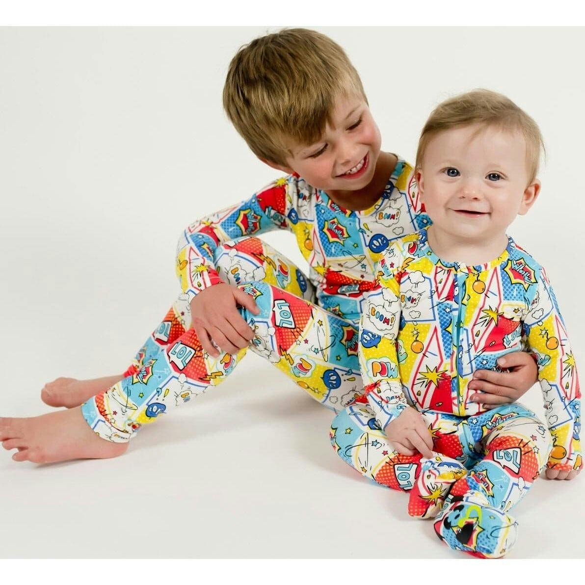 Comic Hero Bamboo Convertible Footie