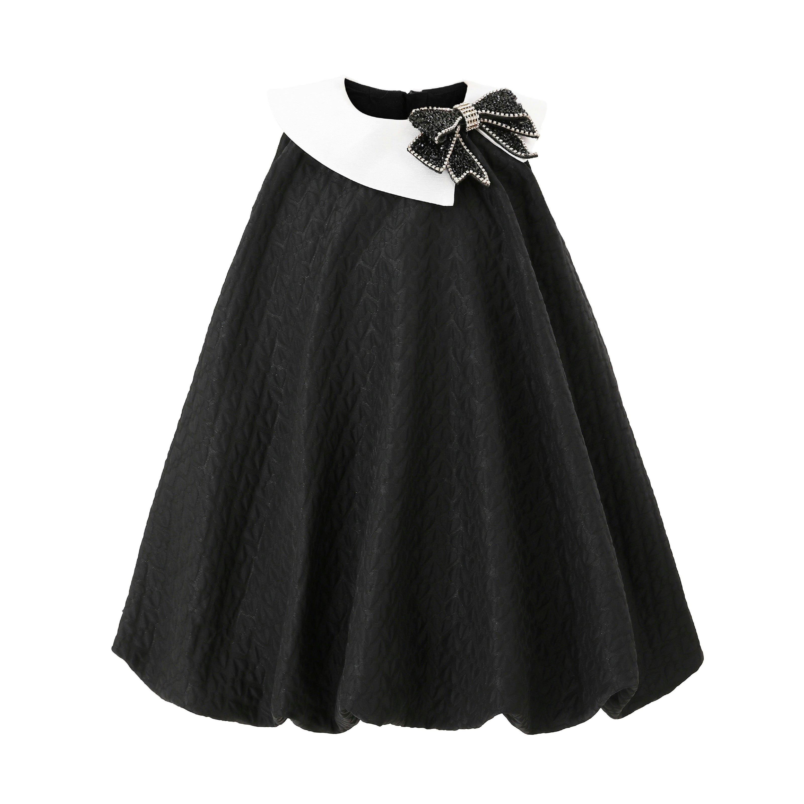 Black Stonelea Bow-Embellishment Dress