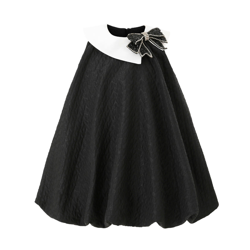 Black Stonelea Bow-Embellishment Dress