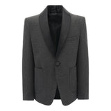 Gray Shawl Lapel Blazer