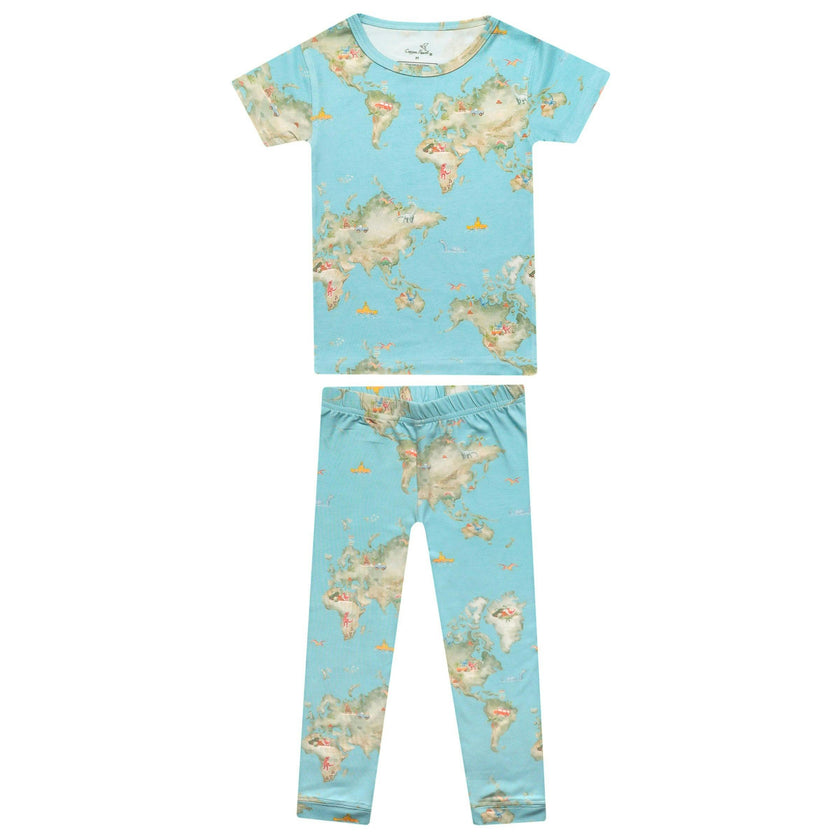 2pc Short Sleeve Pajamas with Pants - Explorer