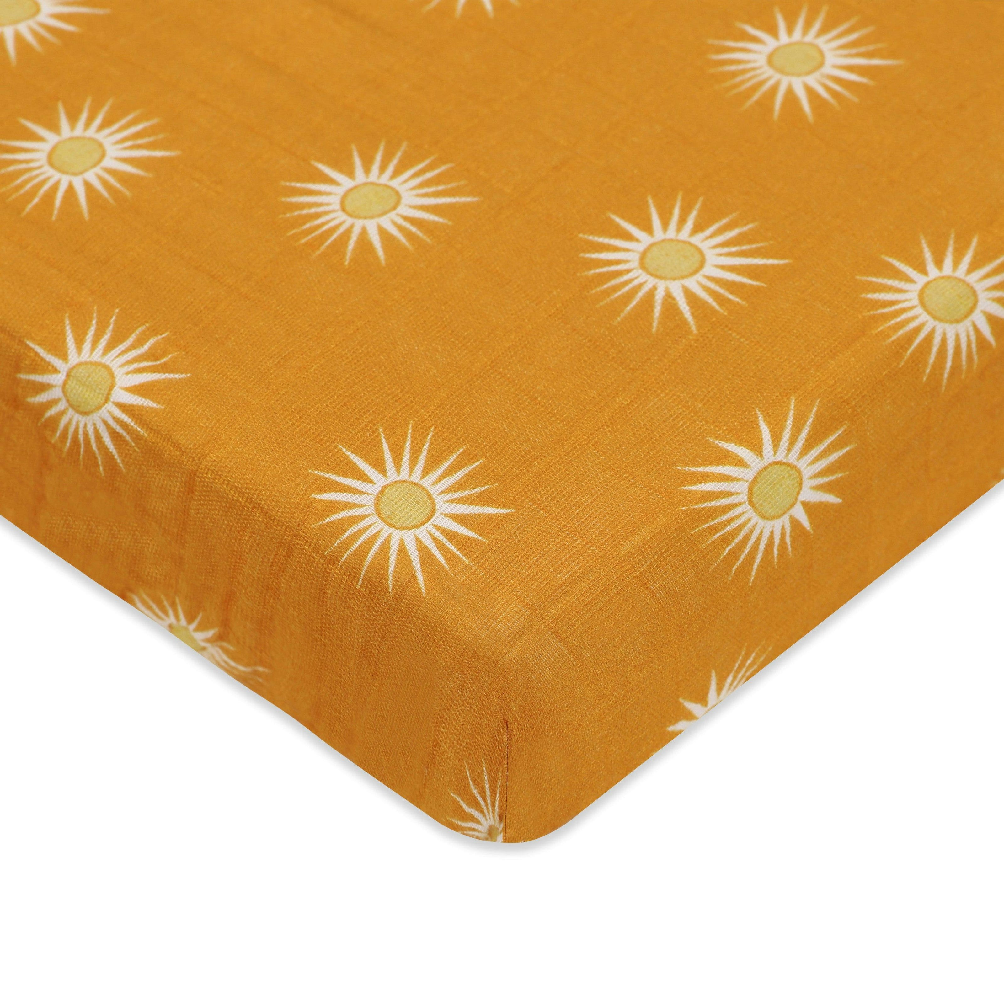 Babyletto Mini Crib Sheet in GOTS Certified Organic Muslin Cotton