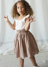 Noemiè | Anglaise Corduroy Skirt | Monkfruit