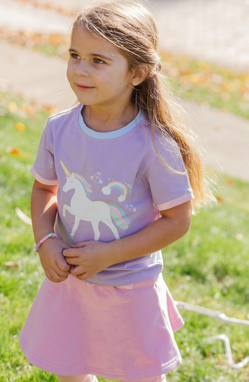 Girls Rainbow Unicorn T-Shirt