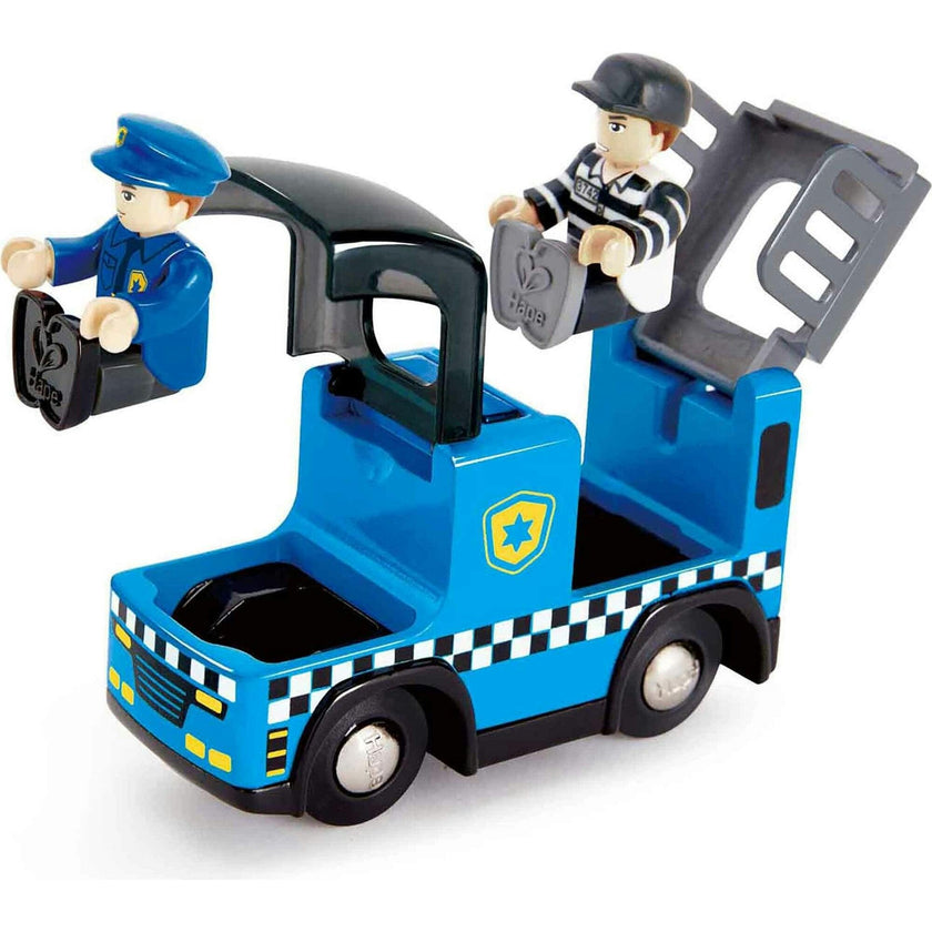 Hape: Police Car With Siren - Blue Cop Car