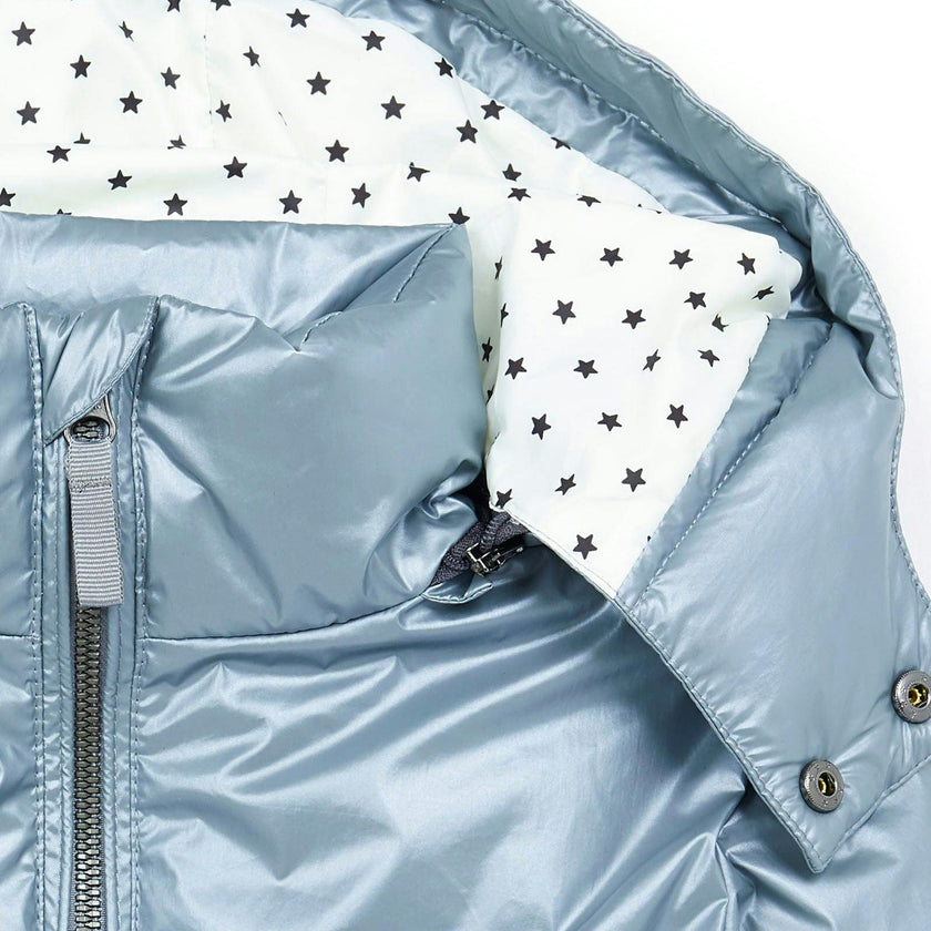 BONTON Freeze Silver-Blue Puffer Coat