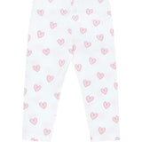 Pink Heart Print Pima Leggings