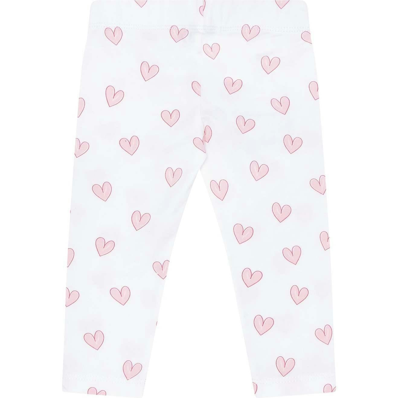 Pink Heart Print Pima Leggings