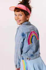 Gems Rainbow Flash Denim Jacket