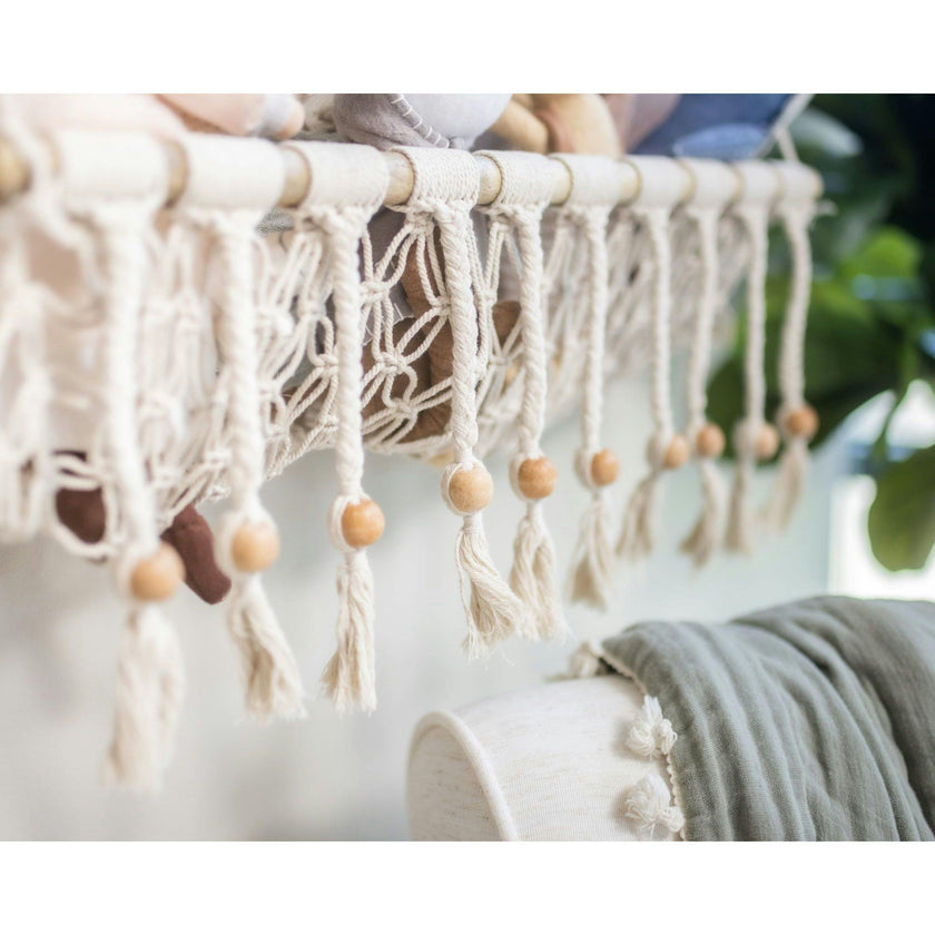 Willow Macrame Storage Wall Decor