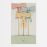 Pastel Bow Cake Toppers