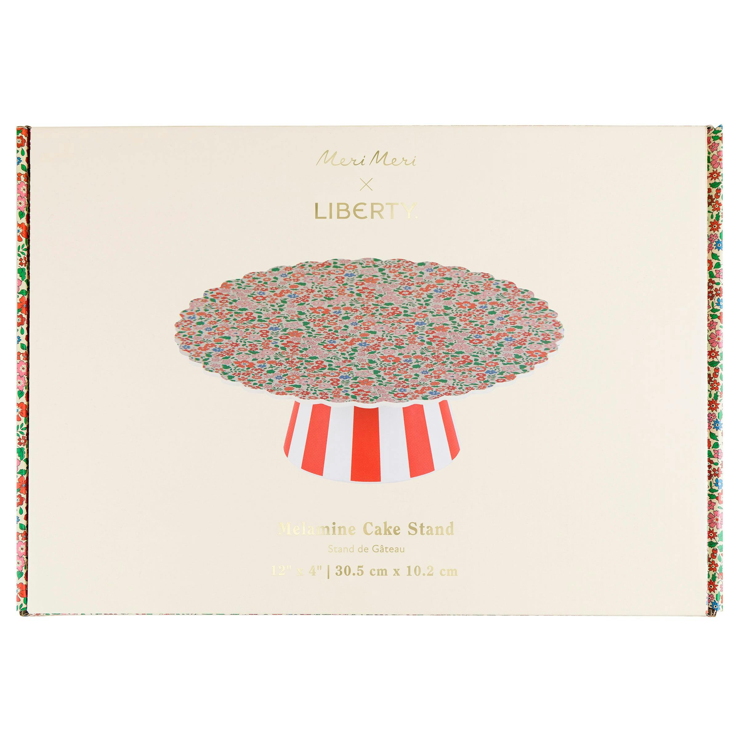 Meri Meri x Liberty Red Sweet Meadow Cake Stand