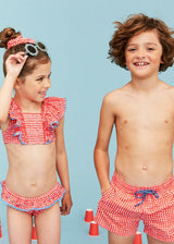 SCW x J&Josh Red Gingham Cherry Bikini