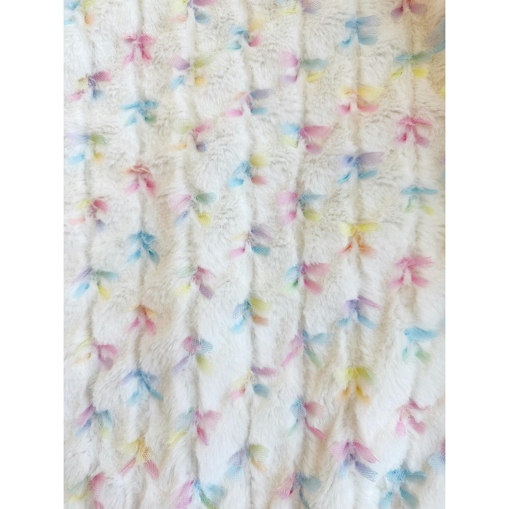 Pastel Bows Fuzzy Bomber