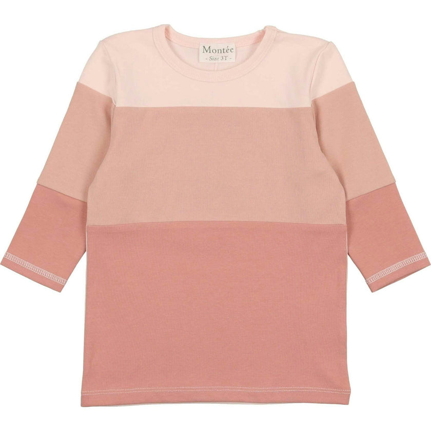 Rugby Stripe Color-Block Crew Neck Long Sleeve Shirt