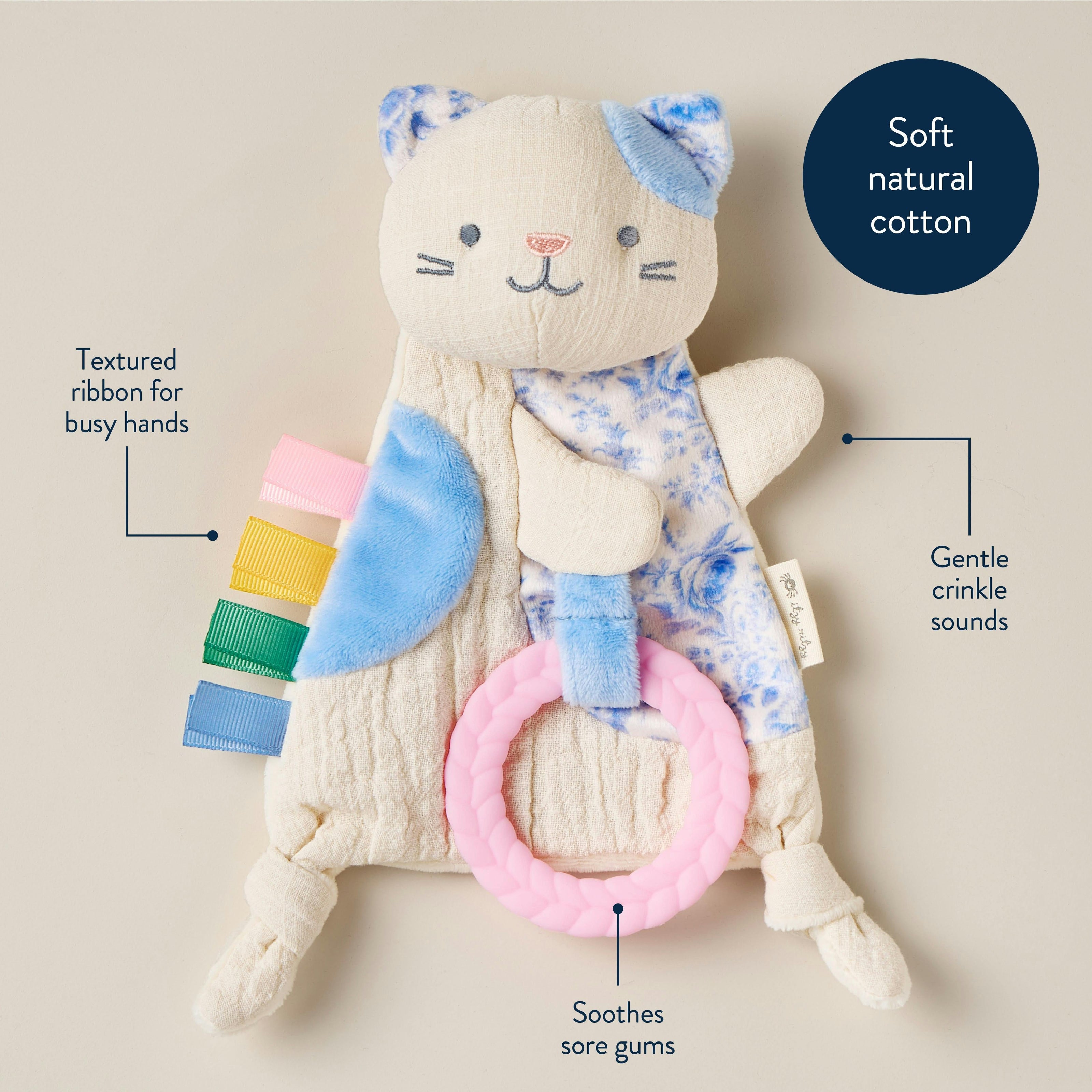 Bitzy Crinkle™ Sensory Crinkle Toy with Teether
