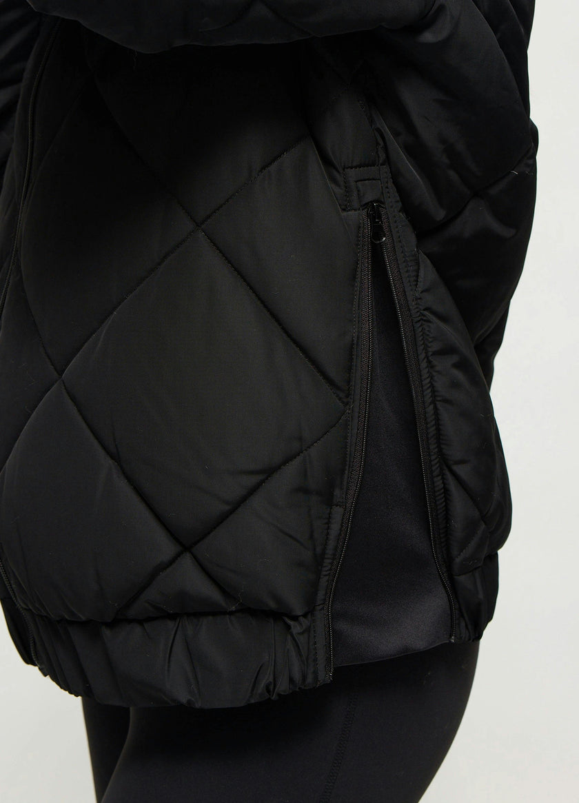 Expandable Raglan Sleeve Maternity Puffer Jacket