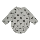 Organic Long Sleeve Bubble Romper - Woodland Bear