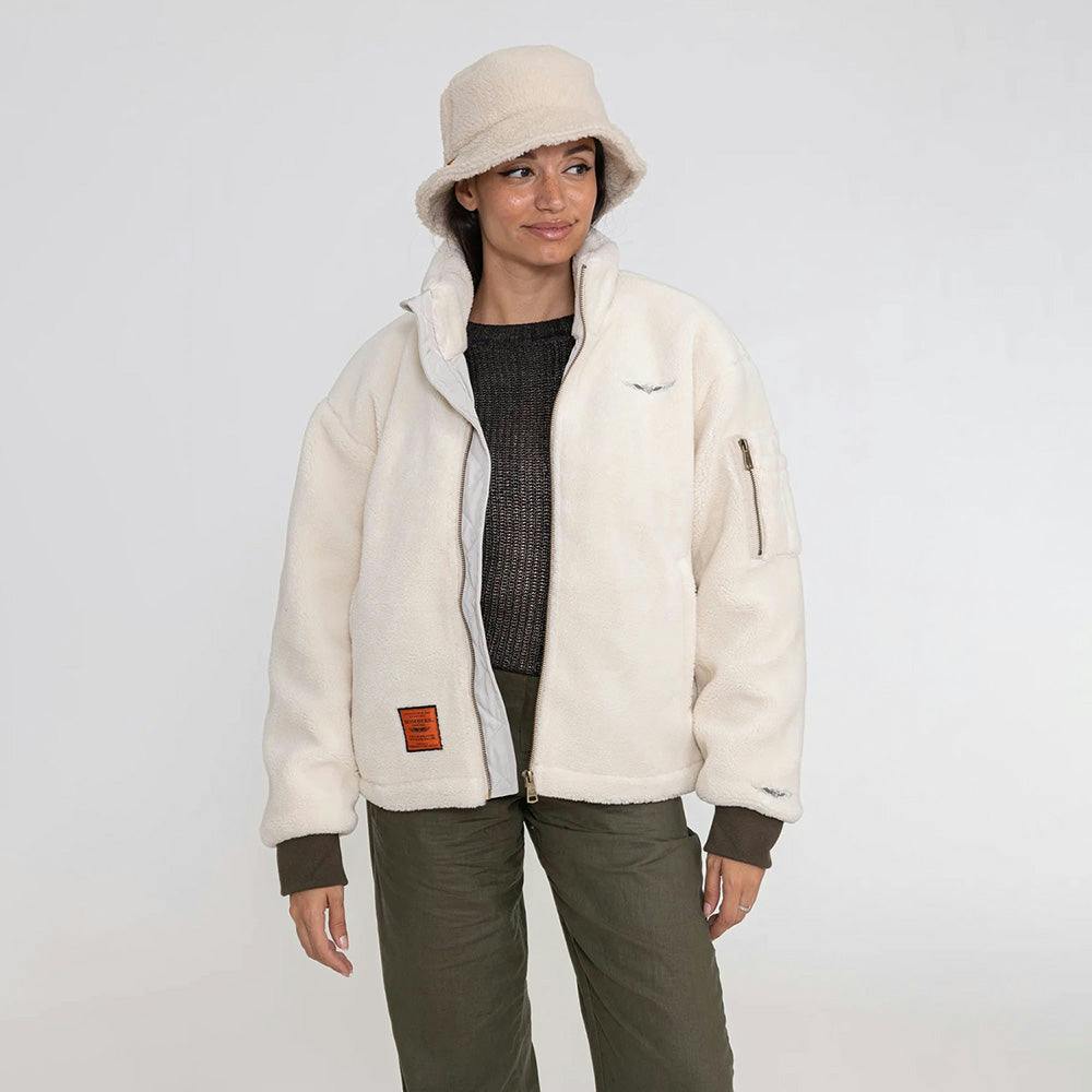 BOMBERS ORIGINAL Cleveland Fleece Jacket - Creme