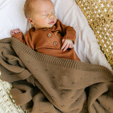 Organic Cotton Pointelle Baby Blanket
