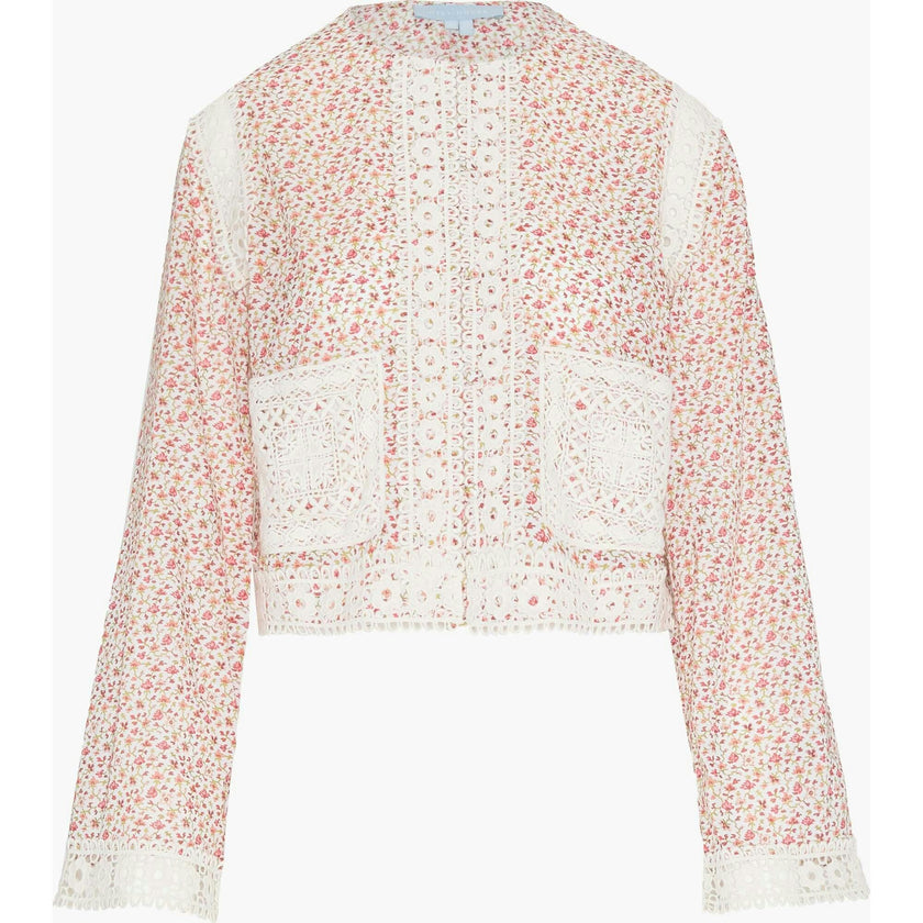 The Tory Top - Ivory Geo Ditsy