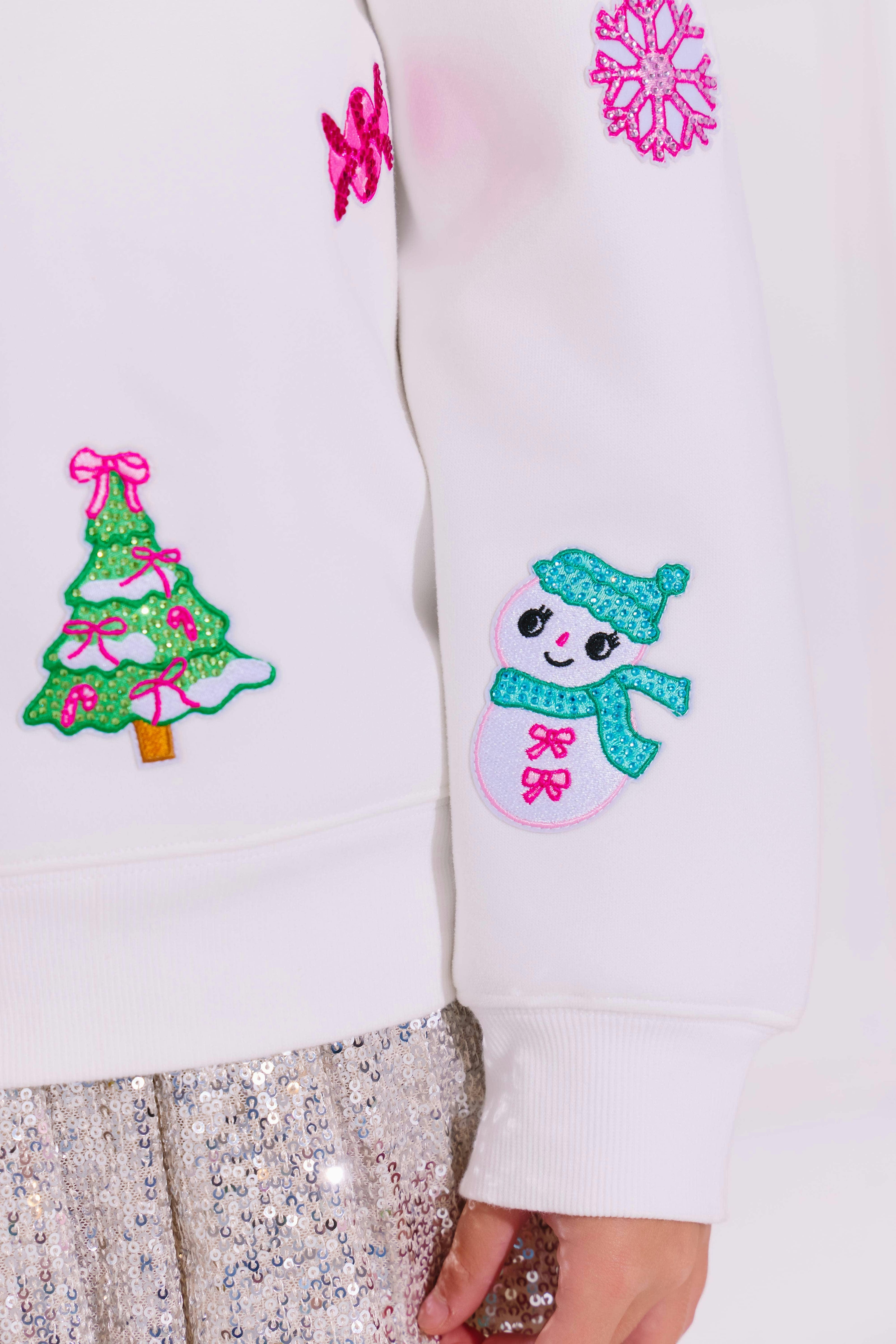 Sweet Holiday Patch Sweatshirt