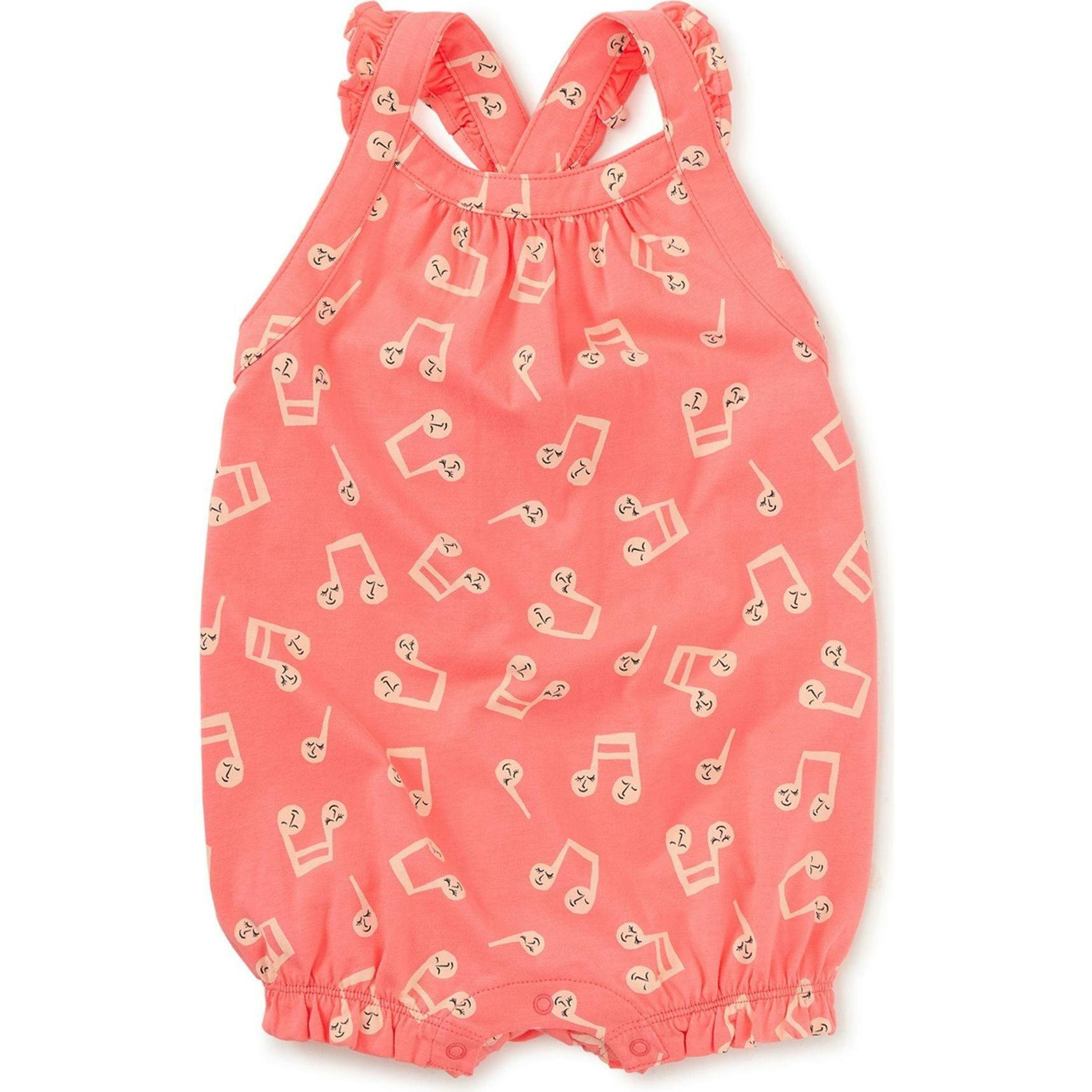 Cross-Back Baby Romper, Natural