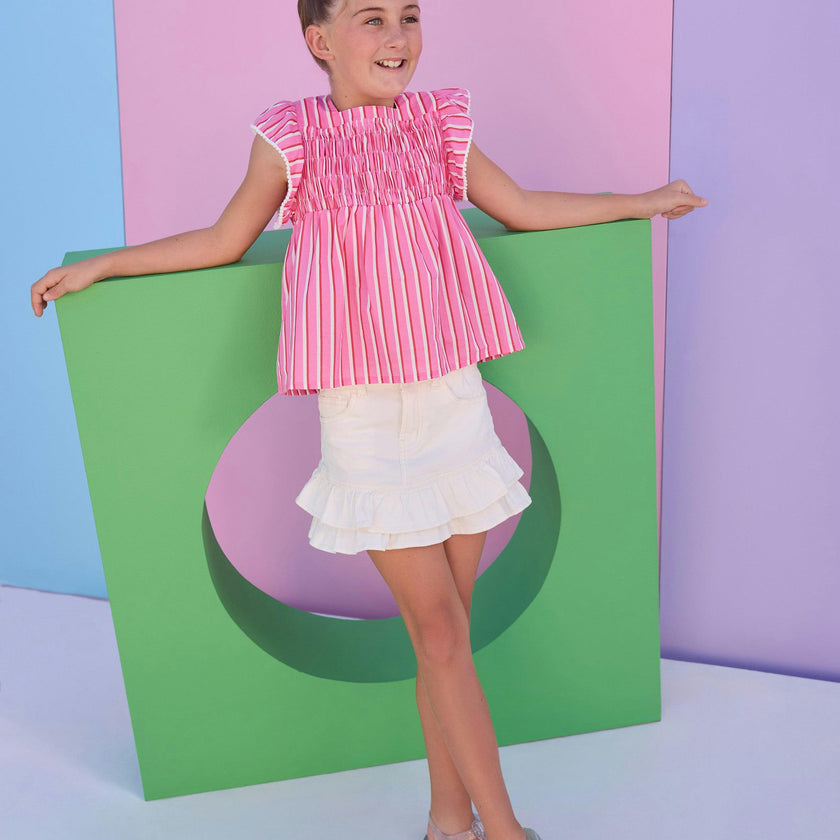 Chloe Top - Saltwater Taffy Stripe