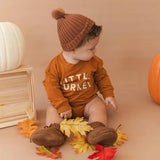 Little Turkey Thanksgiving Long Sleeve Romper