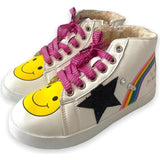 Rainbow Smiley Hi Top Sneaker