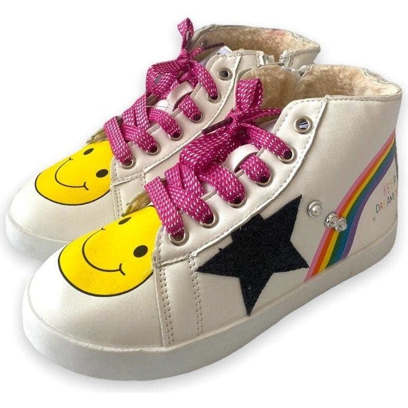 Rainbow Smiley Hi Top Sneaker