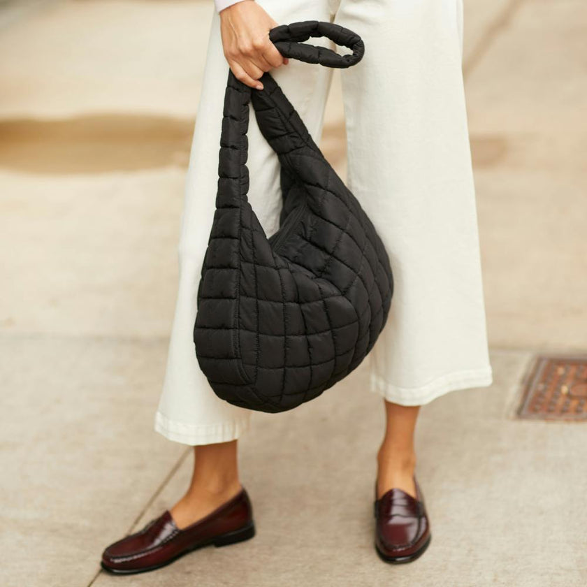 Cloud 9 Puffer Crossbody Bag - Black