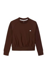 girls brown crewneck
