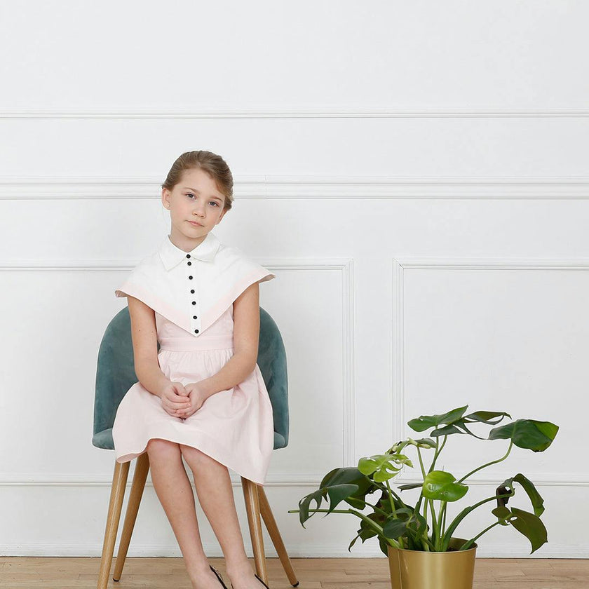 Stella dress (blush pink/ivory)