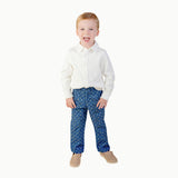 Boys' Knit Button Down in White