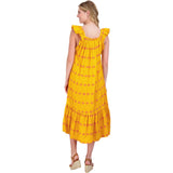 Women's Eva Ruffle Embroidered Sundress, Yellow