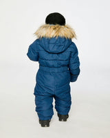 Baby Original One Piece Puffy Snowsuit With Removable Mittens And Boots Dark Blue