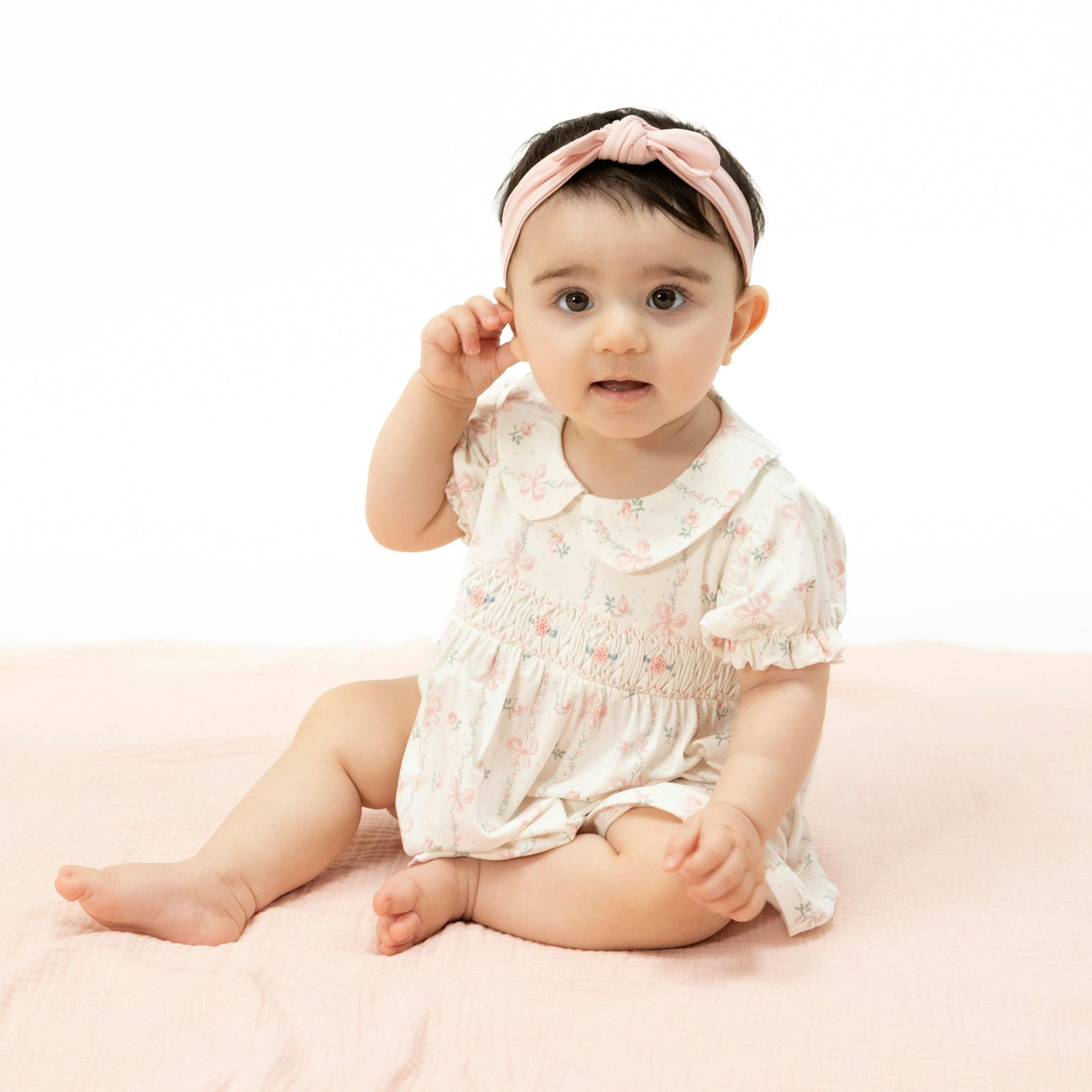 Dainty Buds and Bows - Smocked Dress Set