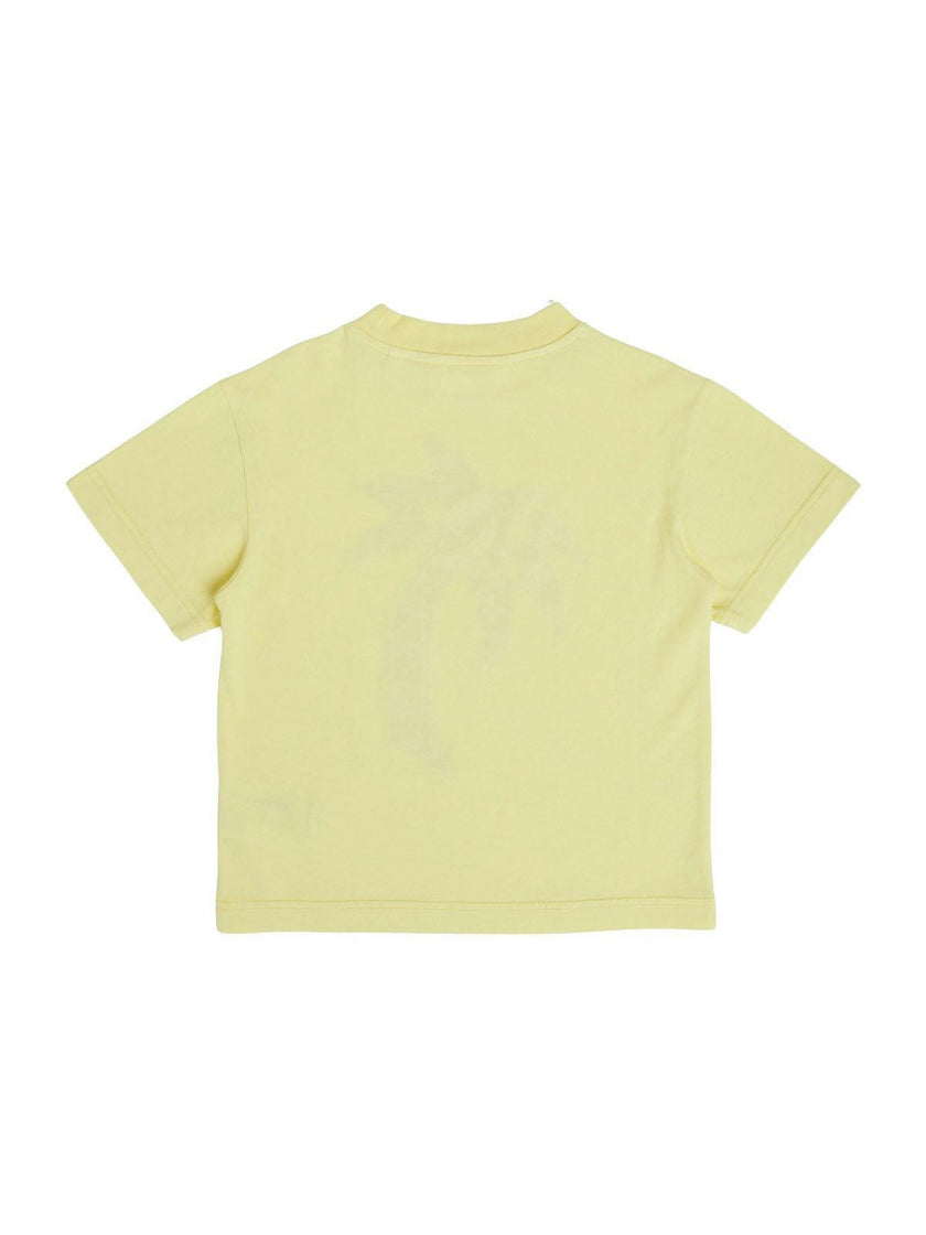 Yellow Surf Palm-Print T-shirt