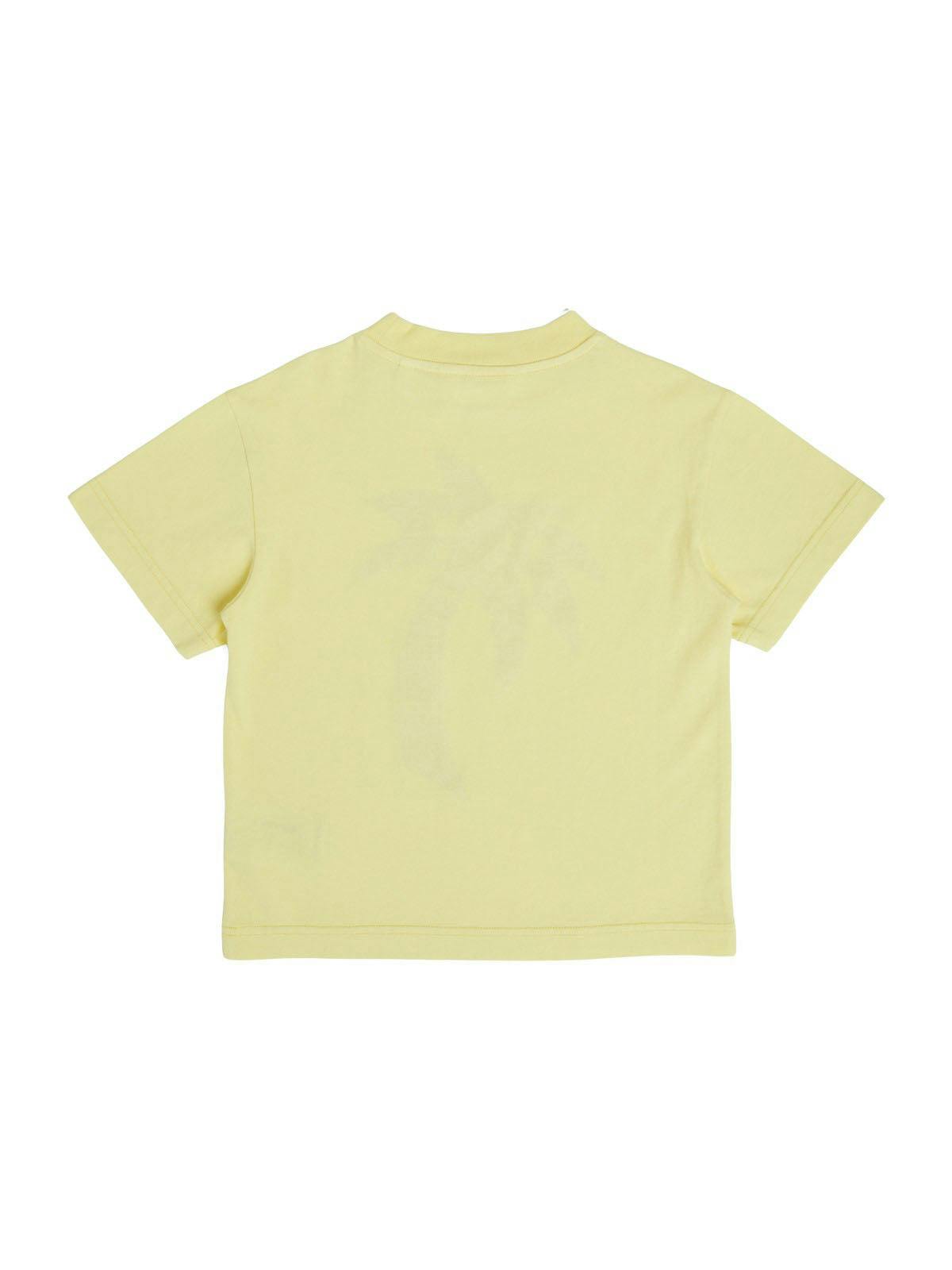 Yellow Surf Palm-Print T-shirt
